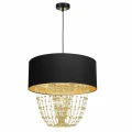 Lampa wisząca ALMERIA 1xE27 czarno/złoty