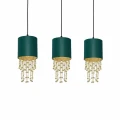 Lampa wisząca ALMERIA 3xE27 zielono/złoty