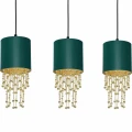 Lampa wisząca ALMERIA 3xE27 zielono/złoty