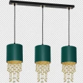 Lampa wisząca ALMERIA 3xE27 zielono/złoty