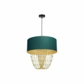 Lampa wisząca ALMERIA 1xE27 zielono/złoty