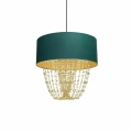 Lampa wisząca ALMERIA 1xE27 zielono/złoty