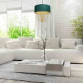 Lampa wisząca ALMERIA 1xE27 zielono/złoty