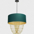 Lampa wisząca ALMERIA 1xE27 zielono/złoty