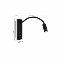 Lampa stołowa BASE 8W+2W czarny