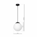 Lampa wisząca LIMA 1xE27 czarny