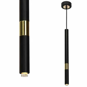Lampa wisząca MONZA 1xG9 8W czarno/złoty