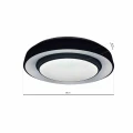 Plafon NAOMI SMART czarny 24W LED szer.38cm
