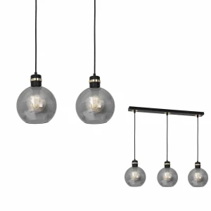 Lampa wisząca OMEGA 3xE27 czarno/złoty