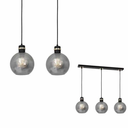 Lampa wisząca OMEGA 3xE27 czarno/złoty