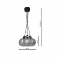 Lampa wisząca OMEGA 3xE27 czarno/złoty