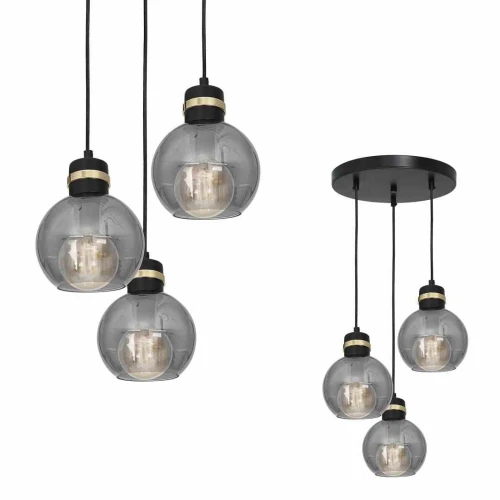 Lampa wisząca OMEGA 3xE27 czarno/złoty