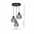 Lampa wisząca OMEGA 3xE27 czarno/złoty