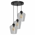 Lampa wisząca SANTIAGO CLEAR 3xE27 czarny