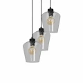 Lampa wisząca SANTIAGO CLEAR 3xE27 czarny