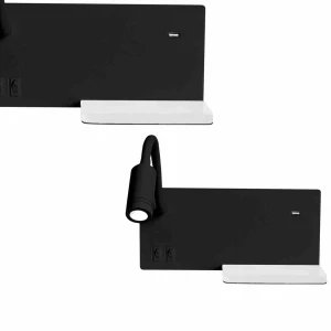 Lampa stołowa z półką SHELF LED 4W+5W+2W czarny
