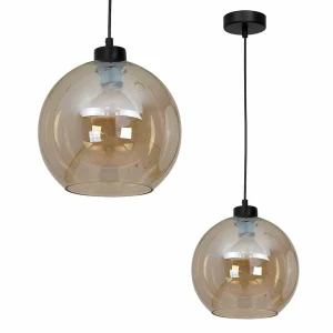 Lampa wisząca SOFIA AMBER 1xE27 czarny