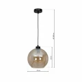 Lampa wisząca SOFIA AMBER 1xE27 czarny