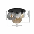 Plafon SOFIA mix 3xE27 szer.40cm