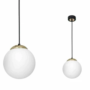 Lampa wisząca SPARTA 1xE27 czarno/złoty