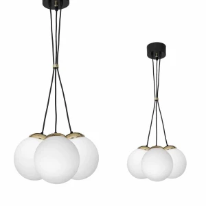 Lampa wisząca SPARTA 3xE14 czarno/złoty