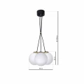 Lampa wisząca SPARTA 3xE14 czarno/złoty