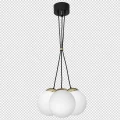 Lampa wisząca SPARTA 3xE14 czarno/złoty