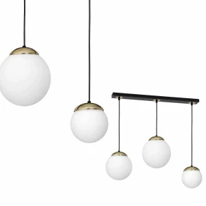 Lampa wisząca SPARTA 3xE14 czarno/złoty