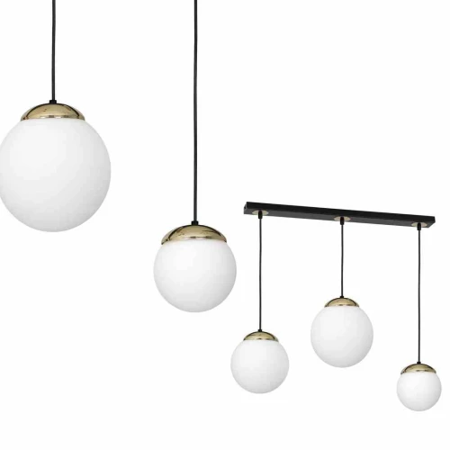 Lampa wisząca SPARTA 3xE14 czarno/złoty