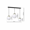 Lampa wisząca SPARTA 3xE14 czarno/złoty