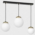 Lampa wisząca SPARTA 3xE14 czarno/złoty
