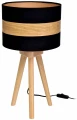 Lampa stołowa TERRA 1xE27 czarny/naturalne drewno