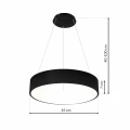 Lampa wisząca OHIO 24W LED czarny