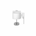 Lampa stołowa CASINO 1xE27 biały/chrom