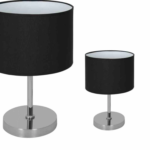 Lampa stołowa CASINO 1xE27 czarny/chrom